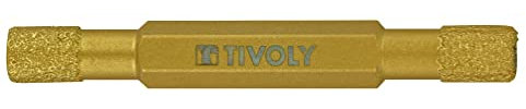 Tivoly 12001920003 - Broca de diamante en seco, doble punta reversible, diámetro de 8 mm + diámetro de 8 mm