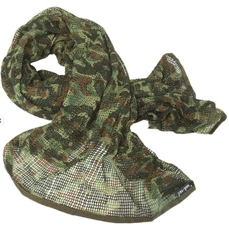 blntackle76 Netzschal zur Tarnung in Khaki/Coyote tan, Camouflage/Woodland, Olive/grün, schwarz Mesh Taktischer Tarnnetz Schal Jagd Airsoft Outdoor ca. 190 x 90 cm (Flecktarn)