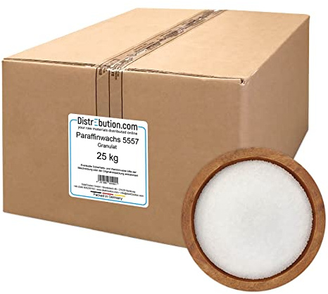 DistrEbution Paraffinwachs 5557 Granulat 25kg Kerzenwachs Kerzen gießen