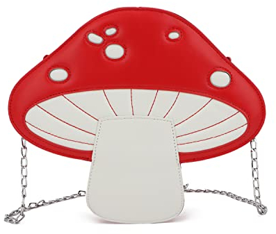 LUI SUI Mädchen PU Leder Geldbörse Popcorn niedliche Geldbörse kleine Umhängetasche Persönlichkeit Mini Umhängetasche Handtaschen Kuchen Pilz Erdbeere Milchkarton Handytaschen