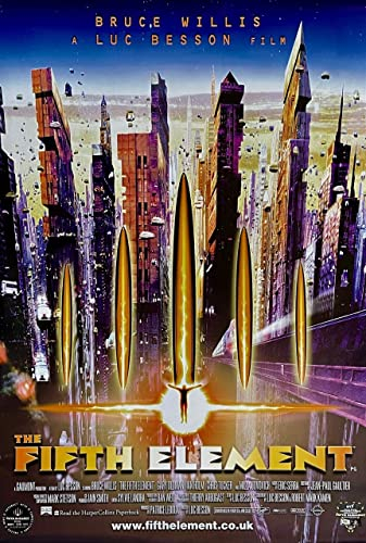 the fifth element 5 A2 Poster on Canvas - Filmkunstposter in verschiedenen Größen für Wohn- oder Schlafzimmerideen. Randlose Kultfilmbilder, klassische ikonische 70er, 80er, 90er Jahre, Vintage-Retro