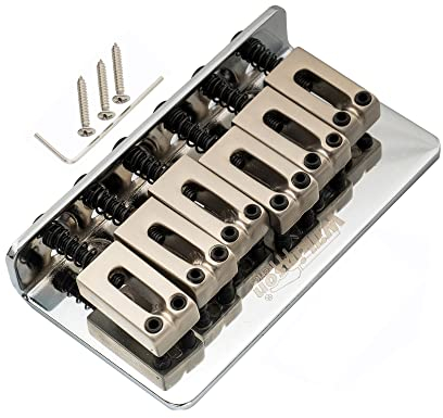 Wilkinson WOF01 52,5mm Chevalet Hardtail Fixed Bridge pour Guitare électrique Squier/Mexique Fender Strat, Chrome