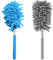 Lot de 2 plumeaux en microfibre, brosse à poussière rétractable, poudre de ressort pour nettoyer la poussière, les couvertures, les toiles d'araignée, etc.