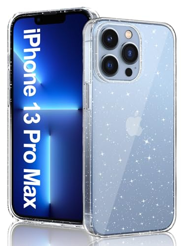Guscase iPhone 13 Pro Max Glitzer Hülle, 6.7, Handyhülle iPhone 13 Pro Max Slim Soft, iPhone 13 Pro Max Case Stoßfest, TPU Silikon Schutzhülle für iPhone 13 Pro Max [Durchsichtig]