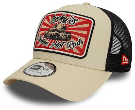 New Era A-Frame Mesh Trucker Cap - HOT Rod beige