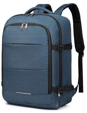 Kono Kabinenreiserucksack, 45 x 36 x 20 cm, Easyjet, Reisetasche, Laptoptasche, Wochenendtasche, 30 l, Marineblau, 45x36x20cm