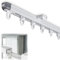 NILZA Deckenvorhangschiene Einziehbare Vorhangschiene Gardinen Schienensystem Deckenbefestigung Gardinenschiene, 46-270 cm Deckenschiene Für Raumteiler Und Fenster (Size : 0.85-1.5m)