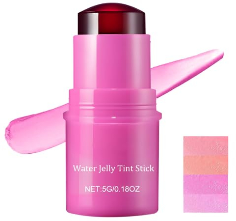 Makeup Jelly Tint, Milk Jelly Blush, Milk Jelly Tint, Jelly Blush Stick, Milk Cooling Water Jelly Tint, Makeup Lip and Cheek Stick (Purple)