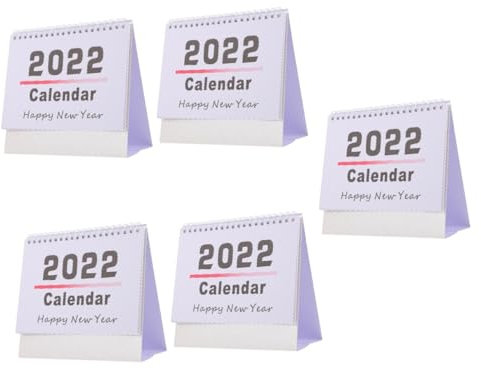 EXCEART 5 Stück 2022 Englischer Tischkalender 2022 Tischkalender 2021-2022 Desktop kreativer englischer Kalender Schreibtischkalender kinder kalender Tischkalender für 2022 Dekorkalender