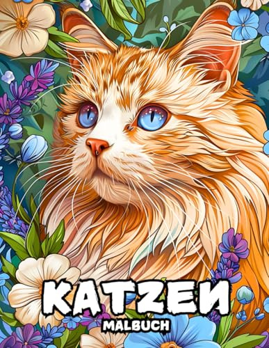 Katzen Malbuch: Entspannende und bezaubernde Zeichnungen für Erwachsene