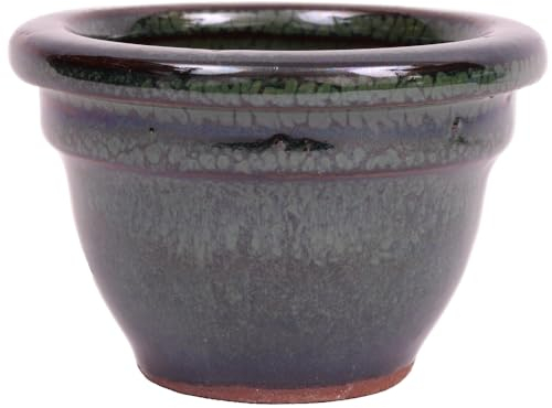 Bonsai-Shopping Bonsai - Kaskadenschale 7.5 Ø x 5 cm - rund - dunkelgrün 50192