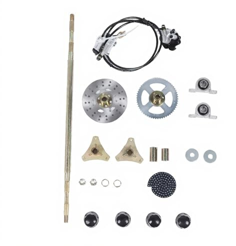 Tonysa Kit di Montaggio Assale Posteriore Live Go Kart 29in, Materiali Premium, Ampia compatibilità, Elevata affidabilità, Componenti del Freno (con) e Catena 428, (per) Quad ATV