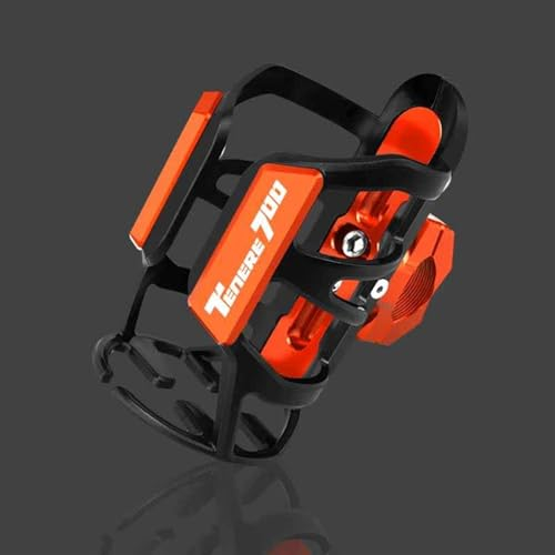 Tenere700 Moto CNC Bouteille d'eau Boisson Support De Verre pour Y&amaha TENERE 700 Tenere700 XTZ Porte Bidons (Color : Orange)