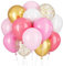 Luftballons Rosa Gold Ballons Rosa Weiß Gold Hellrosa Luftballon Gold Konfetti 60STÜCK 12ZOLL Helium Latex Ballon für Prinzessin Geburtstag Party Dekorationen Valentinstag Hochzeit Braut