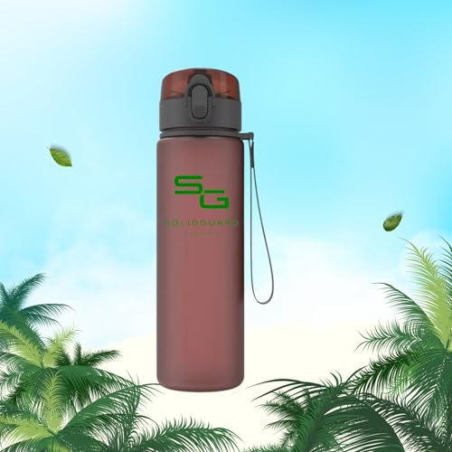 SG SOLIDGUARD SUREFORT Trinkflasche Sportflasche Wasserflasche BPA Frei Fruchteinsatz 600ml Sport (Rot)