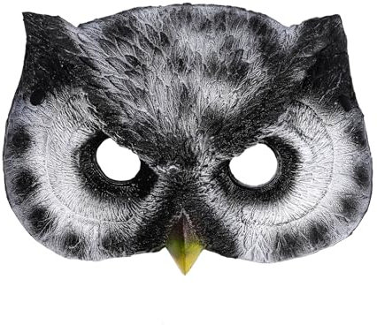 OIDEA Damen Tier Eule Maske: Tier Eulenmaske Augenmaske aus Leder mit Maskerade Kostüm Halbmaske für Erwachsene Party Maskenball Halloween Karneval Cosplay