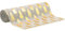100%Mosel Tischläufer Leinenoptik Natur, Tannenbäume in Gold, (28 cm x 5 m), Tischband, edle Tischdeko für Weihnachten & Adventszeit, Festliche Dekoration zu besonderen Anlässen