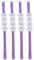 Lot de 4 pailles Boo violettes