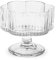 H&H, Set 6 coppe, coppe gelato, dessert, con piede, in vetro trasparente, a forma di fiore, 310 cc