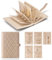 Vlando Jewellery Organiser, Foldable Earring Storage Organiser, Travel Jewellery Case with 5pcs Velvet Jewellery Pouches Bag for Necklace, Earring, Bracelets, Ring, Brooches(Caramel)