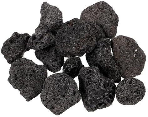 VOSAREA Pierre De Lave Noire pour Aquarium, Pierres Volcaniques Naturelles pour Aménagement Paysager Et Plantes, Roches Décoratives pour Jardin – Grand De Roches