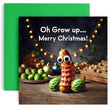 Huxters Christmas Cards for Men and Women - Wishing you a Will Christmas - Boyfriend Girlfriend Huysband Wife Funny Christmas Xmas Card - 14.8cm