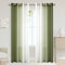 XWZO Gardinen mit Ösen Vorhänge Transparent Farbverlauf Voile Gardinen, Ombre Vorhang für Schlafzimmer und Wohnzimmer 225cm x 140cm(H x B) Armeegrün