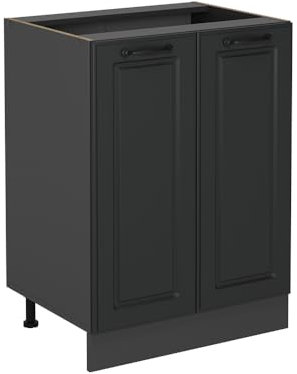 Vicco Küchenunterschrank R-Line, Anthrazit Landhaus, 60 cm ohne Arbeitsplatte