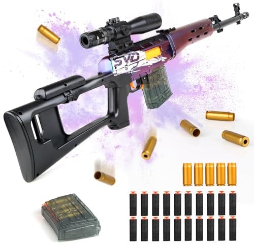 SK MISS Toy Gun for Teenagers 14+, Colour-Changing Toy Guns, Foam Blaster Colourful Pistol, Toy Guns with Soft Foam Bullet, Teenager Outdoor Activity Games