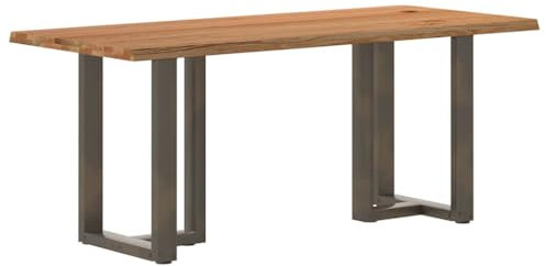 vidaXL Esstisch Hellbraun 180x80x74 cm Massivholz Eiche Rechteckig, Küchentisch, Restauranttisch, Tisch Restaurant, Esszimmertisch, Bistrotisch