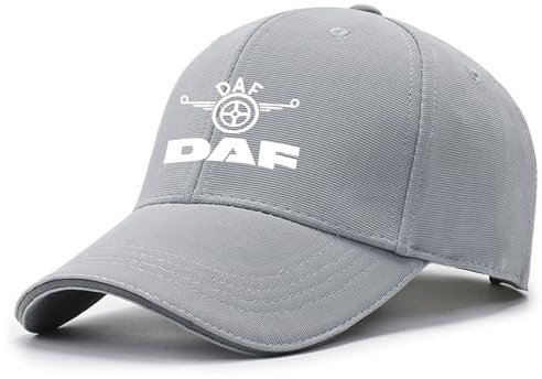 XINGHA Baseball Caps für Herren D.A.F, Freizeit Lightweight Baseballcap Sonnenhut, Sport Golf Reisen Basecap für Damen Herren, Freizeit(Grey)