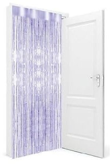 LP Divertissements Rideau de Porte metallisé Vert 2x1m