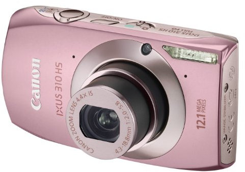 Canon IXUS 310 HS Digital Camera - Pink 12.1 Megapixel with 4.4x Optical Zoom 3.2 -Inch Touchscreen LCD (Renewed)