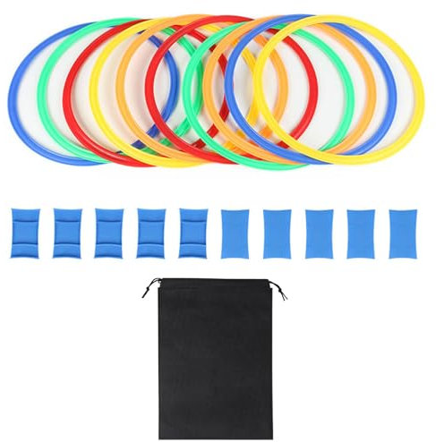 10PCS Anelli Di Allenamento Per Velocità E Agilità,Set Di Giochi Da Giardino,Set Di Anelli Di Velocità Per Bambini,Cerchi In Plastica Per Saltare,Per Fitness Esercizi Di Coordinazione,Kiuiom