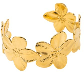 Karma NH10825481 Armreif Damen Gold Schmetterling oder Blume modernes Design Modeschmuck modern elegant Geschenkidee Damenschmuck Damenarmreif