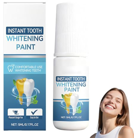 FOCJUK Vernice istantanea per sbiancare i denti, lucidante bianco, lucida, sbiancali facilmente, 5ML
