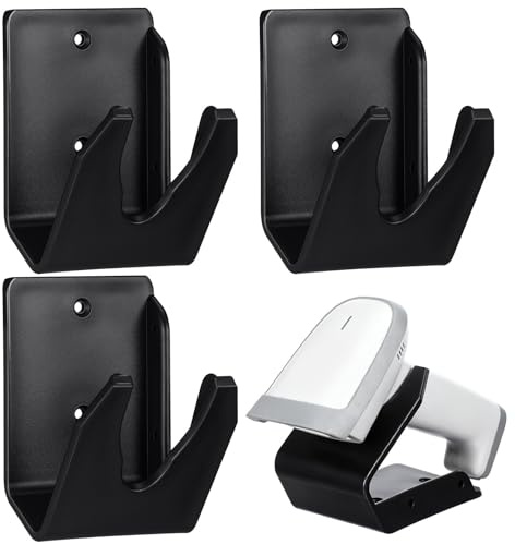 Generic 3pcs Portable Barcode Scanner Stand Mounting Bracket in Black, Stable Design Plastic Barcode Reader Rack, Space-saving Support for Retail Stores and Warehouses