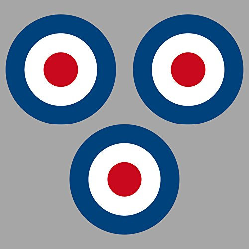 GreenIT Aufkleber Sticker 4cm Target Mod UK GB England Roller Vespa Symbol Zeichen Auto Motorrad (3)