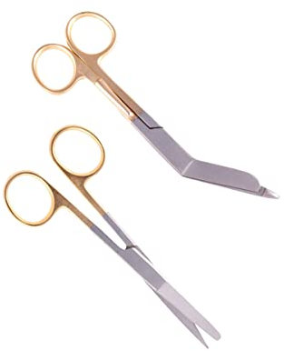 Pflege Scheren Set MIT GRAVUR - Krankenschwester Zubehör - Geschenk (Gold)