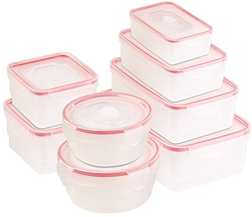 Rosenstein & Söhne Vorratsdosen BPA frei: 8 Frischhaltedosen-Set mit Clip-Deckel, BPA-frei (Vorratsdosen, Gefrierbox, Frischhalte)