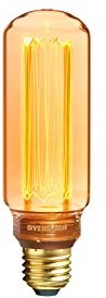 SYLVANIA Retro Vintage LED-Lampe, E27 Sockel, 2,5 Watt / 125 Lumen entspr. ca: 13 Watt, Candlelight (2000K), 25.000h Lebensdauer, Stab Form, 45mm Durchmesser, 150mm Länge, getönter Kolben, 1er Pack