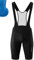 Gonso Sitivo Bib, Kurze Herren Träger-Radhose, Mit Sitivo Blue Comfort Sitzpolster, Hohe Bewegungselastizität und Antirutsch-Silikon-Beingummi, Enganliegende Passform, Schwarz/Blau, Gr. L