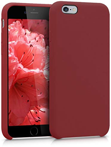 kwmobile Case Compatible with Apple iPhone 6 / 6S Case - TPU Silicone Phone Cover with Soft Finish - Maroon Red