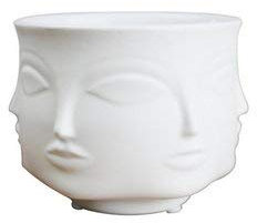 DaDago Moderne Keramik Blumentopf Vase Dora Maar Musa Jonathan Adler Deko Kopf Figur Design - Weiß