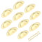 BOWAREPRO 10 Pcs Muschelgriff 82×35mm mit 20 Schrauben, Antik Muschelgriff, Apothekerschrank Griffe für Schublade Küchenschrank Möbelknöpfe (Gold)