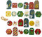 Oblique Unique® 24 Zahlen Anhänger 1-24 mit Jute Schnur und Glitzereffekt für DIY Adventskalender Weihnachten zum Basteln und Verzieren Deko