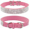 haoyueer Collier pour chien avec strass, en cuir synthétique doux, taille XS, rose