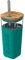 Quokka Liquid Cube – Tropical Flow 540 ml | Bicchiere in vetro con cannuccia in acciaio |
