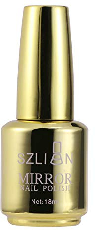 Lurrose Spiegel Nagellack Metallic Farbe Nagellack Nail Art Gel Zubehör (1 Golden)