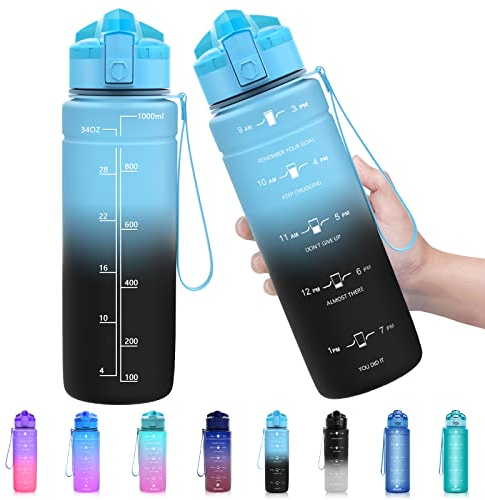 ZOUNICH Botella Agua Deporte, Botella Agua Niños sin BPA Reutilizable Plástico Tritan - 500 ml / 700 ml / 1 l, Cantimploras para Te con Filtro, para Infantil, Gimnasio, Bicicleta